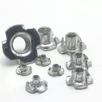 5-100pcs M2 M3 -12 T Nut Three&amp;Four-Pronged Tee Nuts Zinc Plated Carbon Steel Nuts Fastener Hardware For Woodworking Furniture Clamps