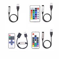 【❖New Hot❖】 122cc store 5V 12V 24 V แถบไฟ Led Usb แสง Rgb รีโมทคอนโทรล Rf Usb 5 12 24 V โวลต์ Usb แถบไฟ Led ไฟ3 11 17 24คีย์ไร้สายระยะไกล