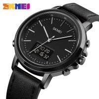 SKMEI moment beautiful 1652 leisure spiral motion crown leather alloy round pin buckle male pointer electronic