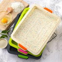 Thicken Silicone Baking Tray Pan Mold Non-Stick Bread Cake Mould Heat Resistant Square Brownie Baking Mold Kitchen Oven Sheets Bread Cake  Cookie Acce