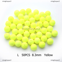 minglieyue2 50pcs Floating bobbers ตกปลาเรืองแสงลอยบอลตกปลาลอยโฟมลูก