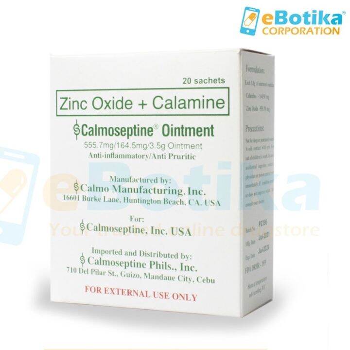 Calmoseptine Ointment (Zinc Oxide + Calamine) 3.5g (2pcs Sachet