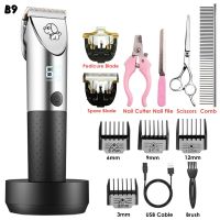 ❆✤℗ Electrical Pet Clipper Professional Grooming Kit Rechargeable Pet Cat Dog Hair Trimmer Shaver Set Animals Hair Cutting Machine