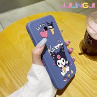 Jlingji เคสปลอกสำหรับ Samsung J4บวก2018 J4เคสลายการ์ตูน Kuromi เคสดีไซน์ใหม่บางสวยงามเคสป้องกันขอบสี่เหลี่ยมเคสนิ่มเคสปลอกซิลิโคนเคสกันกระแทก