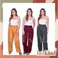 Hourkind แฟชั่น ZOLA ปุ่มซิปกางเกงผ้าลินินกรดเกาหลี1514กางเกงชั้นสูงพื้นฐานทุกวัน