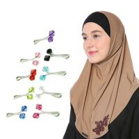 ผ้าพันคอ12ชิ้นเข็มกลัดพลาสติก Peniti Hijab