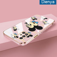 Dienya เคสปลอกสำหรับ Samsung Galaxy A51 4G A51 5G A51 5G UW M40s การ์ตูนแฮปปี้มิกกี้ใหม่กรอบสี่เหลี่ยมพื้นผิวเคสซิลิกาเจลกันกระแทกเคสมือถือฝาครอบป้องกันรวมทั้งหมดรวมเลนส์กล้องถ่ายรูป