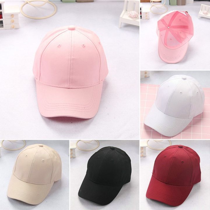 fashion-baby-boys-amp-girls-solid-color-baseball-cap-adjustable-back-cap