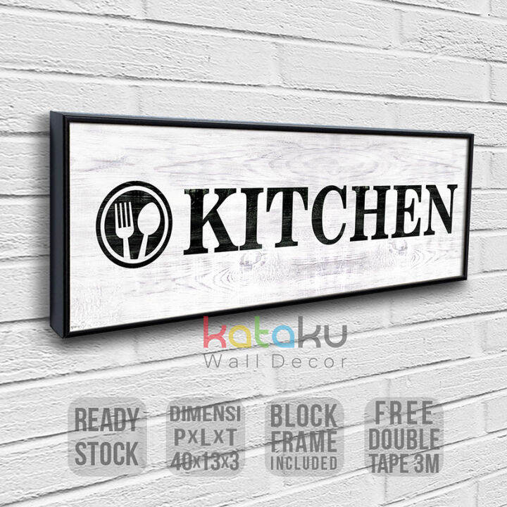 Papan Tanda Tulisan Kitchen Sign Wall Decor Hiasan Dinding Dapur