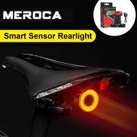 MEROCA Bright Bicycle Rear Light Smart Sensor Brake Taillight Rechargeable Rear Bicycle Light MTB Bike Lights Стоп Сигнал Велоси