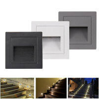 Recessed Stair Lights, IndoorOutdoor LED Stairs Step Night Light Waterproof Wall Lamps 3W LED Floor Lighting Stairway Light