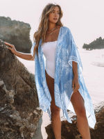 Boho พิมพ์บิกินี่ Cover-Ups Kimono Pareo ชุดผู้หญิงชุดชายหาด2023ฤดูร้อน Beachwear ชุดว่ายน้ำ Cover Up Sarong