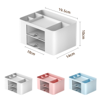 Multifunction Storage Box Desk Storage Box Desktop Organizer Stationery Storage Box Makeup Organizer Box