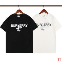 【คุณภาพสูง】ต้นฉบับ Burberrys ผู้ชายและผู้หญิงเสื้อยืดใหม่ฤดูร้อนการ์ตูนการ์ตูนตัวอักษรพิมพ์เสื้อสวมหัวแขนสั้นฮาราจูกุทุกการแข่งขันคู่เสื้อยืด