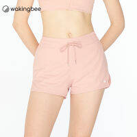 Wakingbee Circular Shorts (Pink) กางเกงขาสั้นออกกำลังกาย มีซับในกันโป๊ ทำจากผ้ารีไซเคิลรักษ์โลก กันยูวี แห้งเร็ว มีกระเป๋า