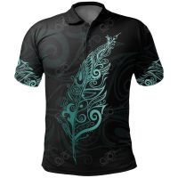 2023 NEW Style Light Silver Fern New Zealand Polo Shirt, Turquoisesize：XS-6XLNew product，Can be customization