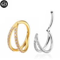 Titanium Nose Ring Woman Helix Earring Hinged Segment Eptum Clicker Hoop Nose Labret Ear Tragus Cartilage Daith Piercing Jewelry