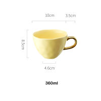 Simple Colorful Glazed Ceramic Cups Large Nordic Kitchen Breakfast Cup Drinking Coffee Tea Milk Water Mug Gift For Couple Family