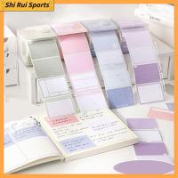 SHIRUI 256 PCS/Box ดีไอวาย แผ่นบันทึกย่อ สีไล่ระดับสี แบบม้วนดึงออก กระดาษโน้ตติดเพื่อการศึกษา ความเรียบง่ายเรียบง่าย แผ่นบันทึก tearable ของขวัญสำหรับนักเรียน