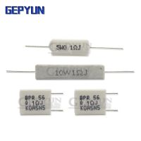 【CW】 10pcs 5W 10W BPR56 Cement resistance 0.1   10k ohm 0.33R 1R 10R 100R 0.22 0.33 1 10 1K 10K resistor Fdkjgecf