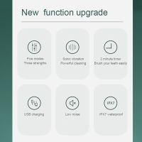 Xiaomi Youpin ชุดแปรงสีฟันไฟฟ้าพลังคลื่นเสียงไฟฟ้าแบตเตอรี่เครื่องล้างซอกฟัน3หัวแปรงเครื่องฉีดน้ำในปาก