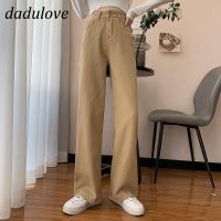 COD DaDulove New Korean Version of Khaki Fashion Jeans High Waist Loose Wide-leg Pants Niche Womens Straight-leg Pants
