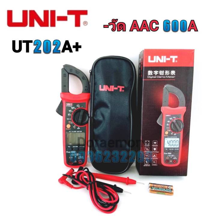 uni-t-ut202a-ncv-600a-ac-คลิปแอมป์-แคล้มป์มิเตอร์-มิเตอร์วัดไฟดิจิตอล-มัลติมิเตอร์-uni-tut203-mini-digital-clam