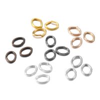 【YF】♧◘﹉  300Pcs/Lot 4-7mm Metal Oval Rings Split Connectors Wholesale for Jewelry Finding Making Supplies