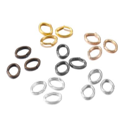 【YF】 Oval Metal Ring Split Rings Conectores para fazer jóias DIY Cor do ouro Achados Acessórios 300 PCs/Lot 4mm 5mm 6mm 7mm