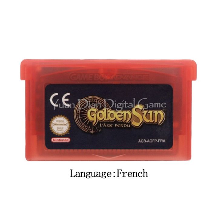 big-savings-customizable-stylish-support-cod-hot-สำหรับ-nintendo-gba-วีดีโอตลับเกมคอนโซลการ์ดสีทองดวงอาทิตย์ยุคหายไปเวอร์ชั่นยุโรปภาษาฝรั่งเศส