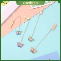 ZOWBRSH 5pcs โลหะสำหรับตกแต่ง ที่คั่นหนังสือโลหะรูปผีเสื้อ คาวาอิ ของขวัญที่สร้างสรรค์ Marque page น่ารักน่ารักๆ เครื่องเขียนสเตชันเนอรี อุปกรณ์เสริมหนังสือ สาวๆ