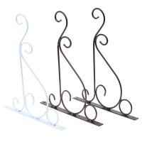 【YF】 Wall Hanging Plant Rack Iron Suspension Flowers Stand Hooks Birds Feeders Garden Plants Shelves Home Decoration