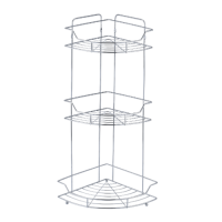 MorningShoping ตะแกรงชั้นวางของในห้องน้ำเข้ามุม 3 ชั้น