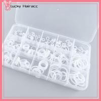 LUCKY HAIRACC 225PCS ใสสะอาด ชุดจัดประเภทโอริง ซิลิโคนเกรดอาหาร ชุดยางโอริง คุณภาพสูงมาก แหวนซีลเมตริก ซ่อมรถยนต์รถยนต์