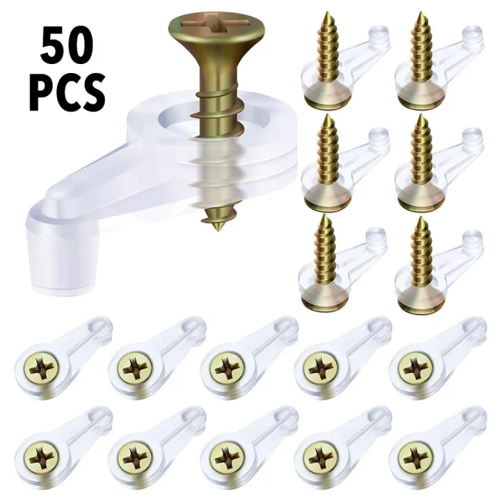 Gds Ready Stock 50pcs Glass Retainer Clips Kit Plastic Glass Panel Retainer Clips With Screws