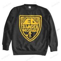 Fashion New Ed Banger Records Logo Electronic Music Mens Black streetwear sweatshirt Size S to 3XL cotton Casual long sleeve