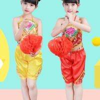 Children dance activities performance clothing marked private kindergarten幼儿园舞蹈活动表演衣服六一男女童孩子红肚兜演出服亲子活动BY810z