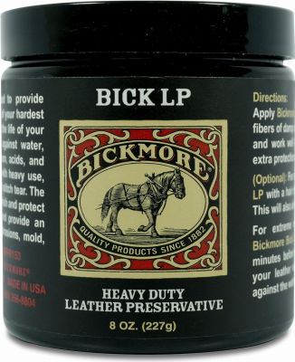 Bickmore Leather Conditioner, Scratch Repair Bick LP 8oz - Heavy Duty LP Leather Preservative | Leather Protector, Softener and Restorer Balm for Dry, Cracked, and Scratched Leather | Made in USA 8 oz