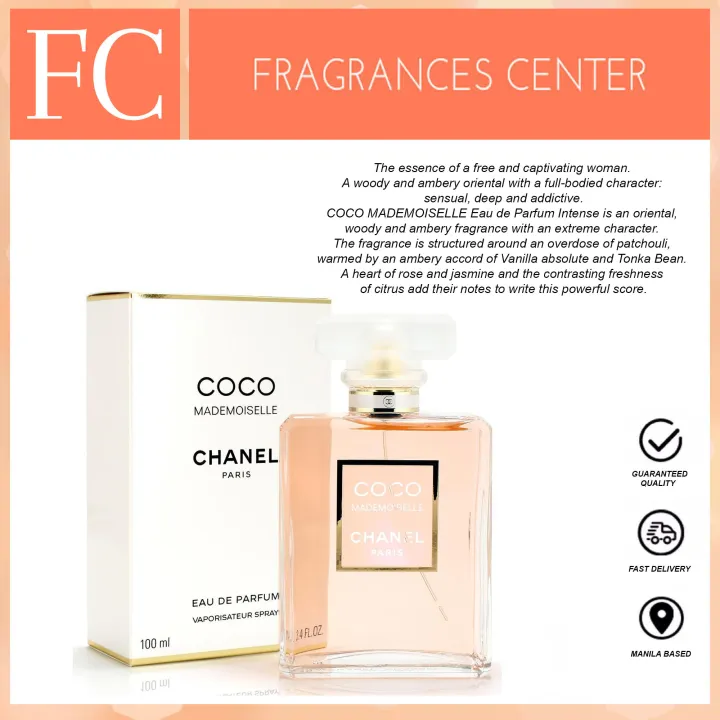 Chanel Paris Coco Mademoiselle Eau De Parfum Intense For Women 100ml Lazada Ph