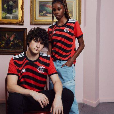 เสื้อกีฬาแขนสั้น ลายทีมชาติฟุตบอล flamengo two guest jersey 22-23 แห้งเร็ว ไซซ์ S-4XL