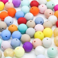 【DT】hot！ 15mm baby products chewing chain 10pcssafe food grade round silicone beadsenvironmentally friendly toy