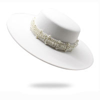 2021Women Wool Felt Hats White 9.5cm Wide Brim Fedoras for Wedding Party Church Hats Pork Pie Fedora Hat Floppy Derby Triby Hats