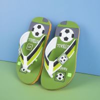 Cup soccer 2022 Qatar soft bottom of pulling the anti-slip clip toe big boy children ZhongTong flip-flops that occupy home