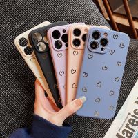 Ottwn สีลูกอมแฟชั่นลาย Love เคสโทรศัพท์รูปหัวใจสำหรับ13 Pro Max 14 Pro Max 11 12 Pro X XR XS Max 7 8 14Plus เคส TPU นิ่ม