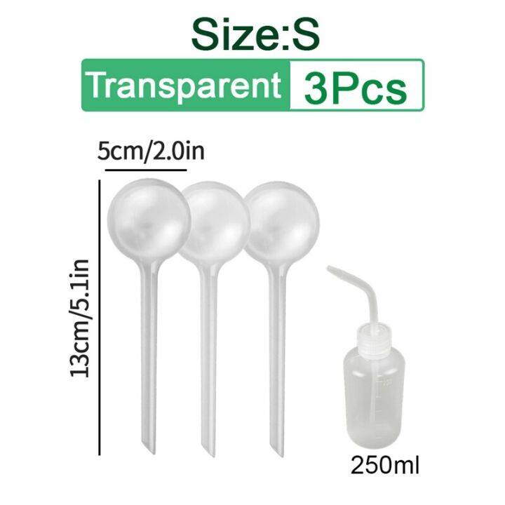 3ชิ้นระบบการให้น้ำในตัวเองที่รดน้ำต้นไม้โรงงานอัตโนมัติบ้านบอลรดน้ำสวนอุปกรณ์-houseplant-ระบบน้ำหยด