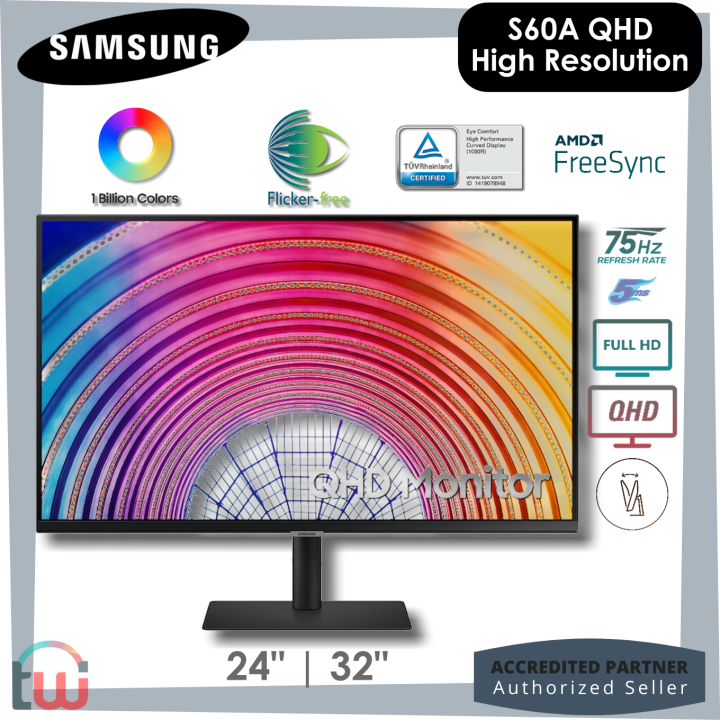 SAMSUNG 24 32 S60A QHD High Resolution Monitor Billion Color HDR FHD