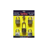 ถูกที่สุด✅  กุญแจคีย์อะไลท์ ISON 877CP40/5 40 มม. 5 ตัว/ชุด กุญแจคล้อง ISON 40MM 877CP40/5CR KA PADLOCK 5EA/SET