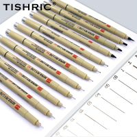 TISHRIC Pigment Liner Sketching Markers Micron Art Marker Pen Drawing Liners 003 005 01 02 03 04 05 Brush Fineliner Needle PensHighlighters  Markers