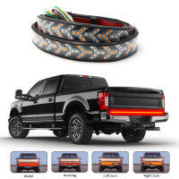 48 60 Inch Truck Tailgate LED Strip Light Bar Triple Row 4-Function With Brake Turn Signal For Jeep Pickup SUV Dodge