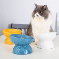 Ceramic Cat Food Bowl Raised Bowl Reduce Neck Burden Multicolor Optional Drop Shipping